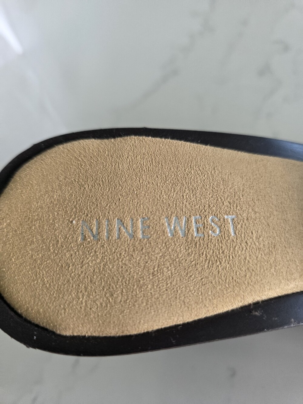 Nine West Leopard-Print Bow Slide Mules in Tan and Brown with 3.5" wedge Heels. - Picture 5 of 5